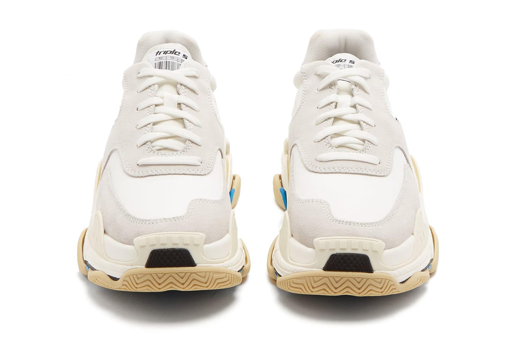 Balenciaga Leather Triple S Sneakers in White Lyst